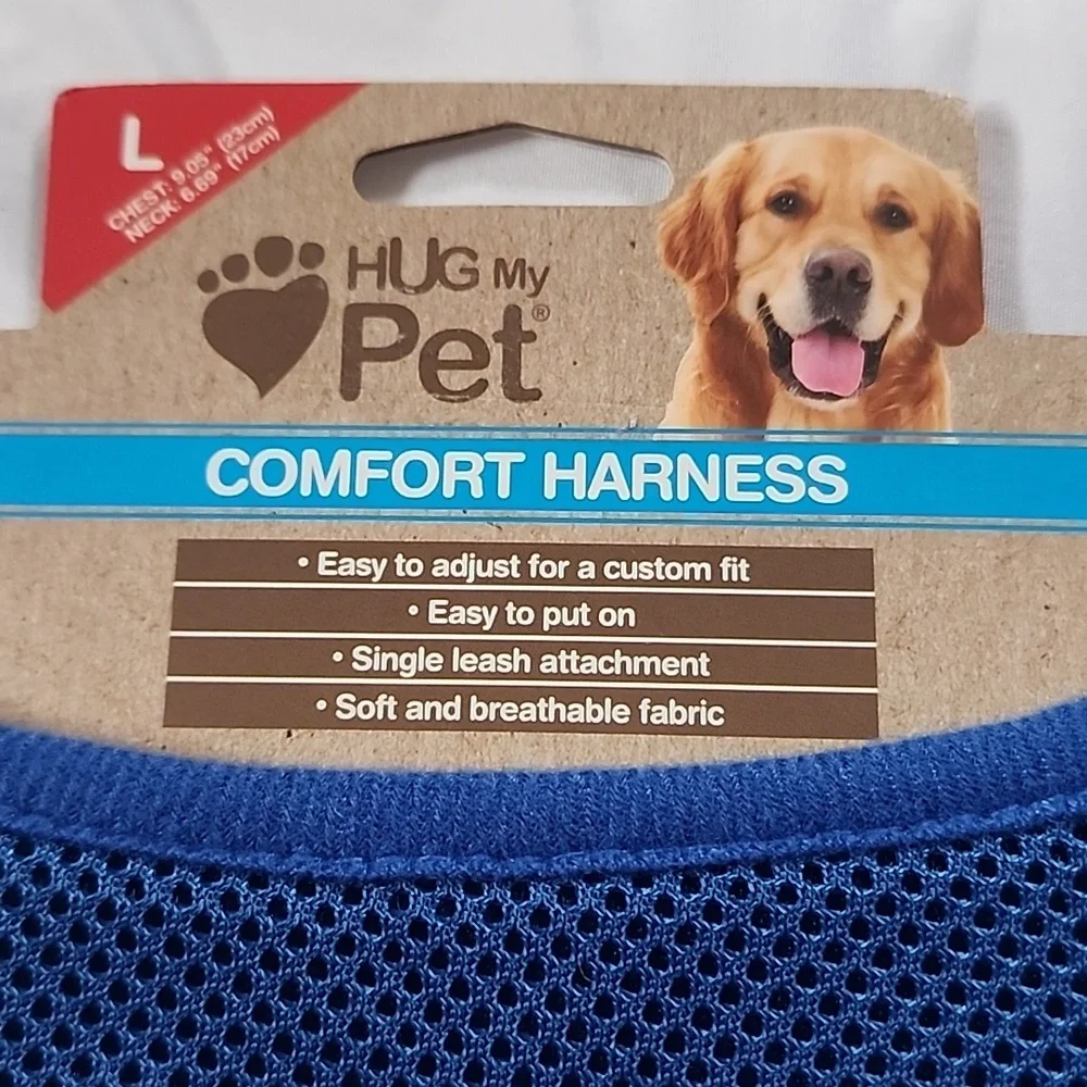 NWT Large Hug My Pet Blue Comfort Harness